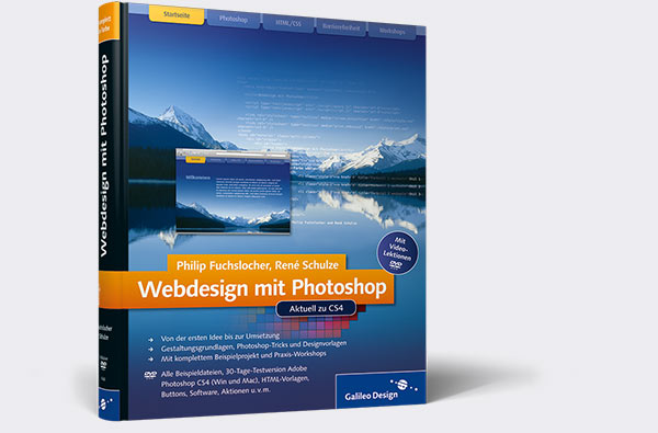 Cover des Fachbuchs Webdesign mit Photoshop